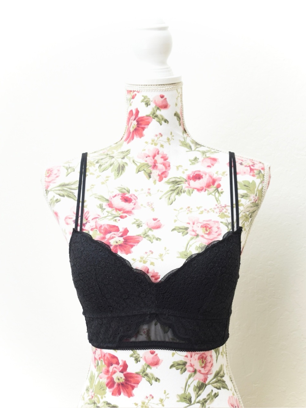 American Eagle Aerie Push-Up Convertible Lace Mesh Bralette